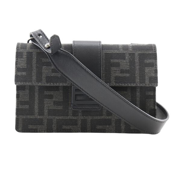 Fendi Handbags - Fendi Zucca Canvas Baguette Convertible Belt Bag Black